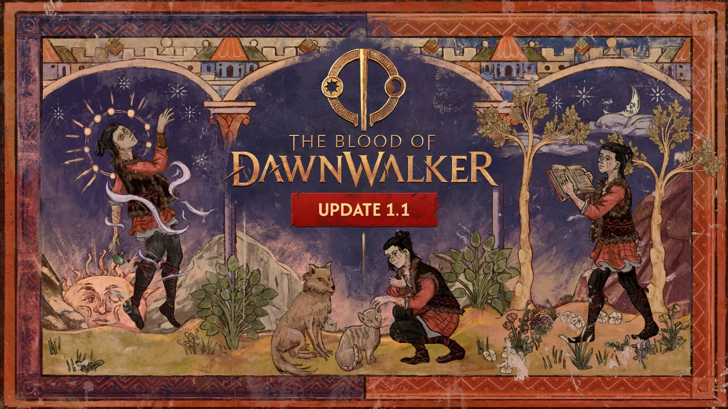 The Blood of Dawnwalker Update 1.1 brings quality-of-life improvements, performance gains, and pettable animals
