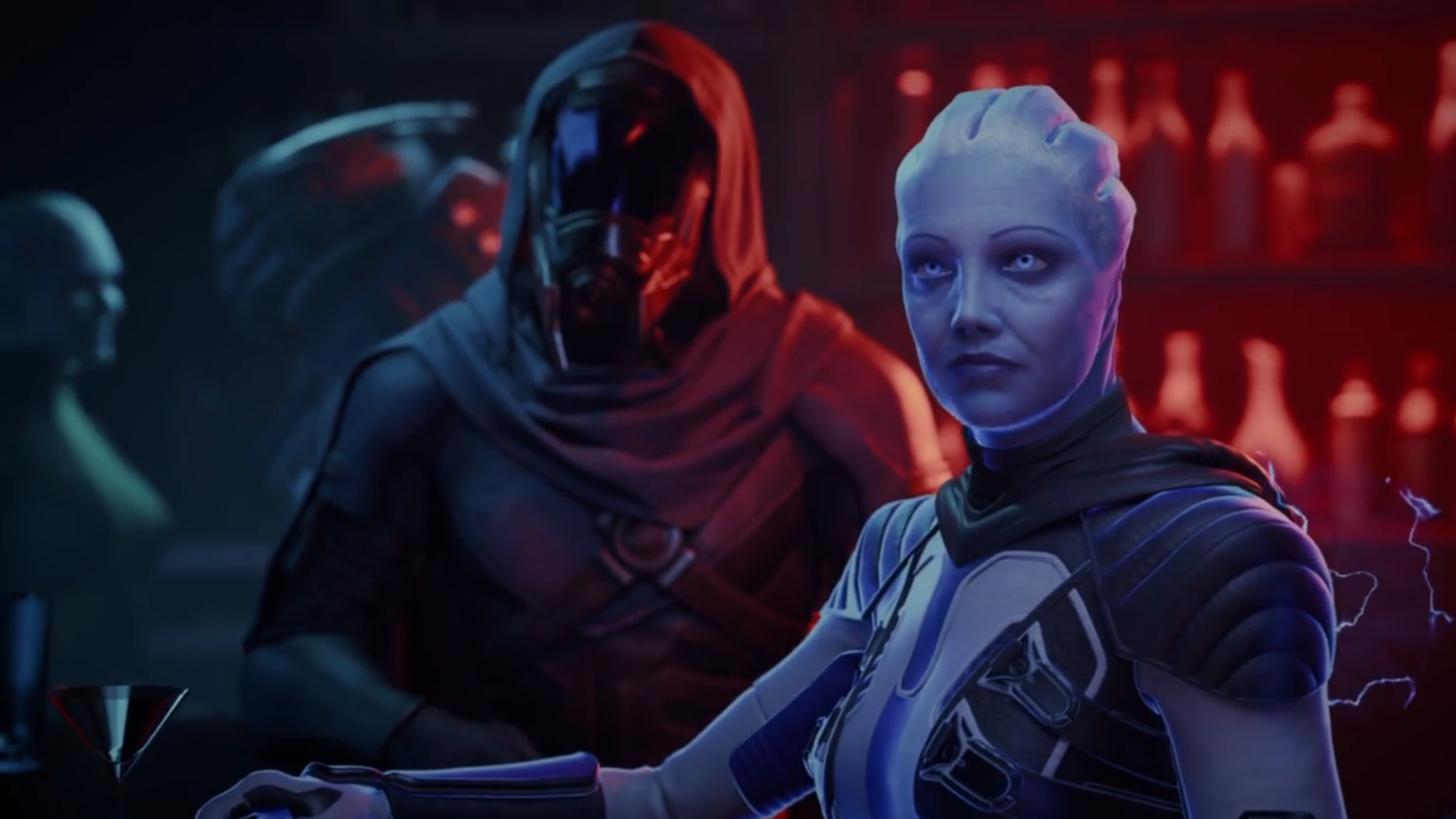 Liara T'Soni in the leaked Mass Effect Universe trailer