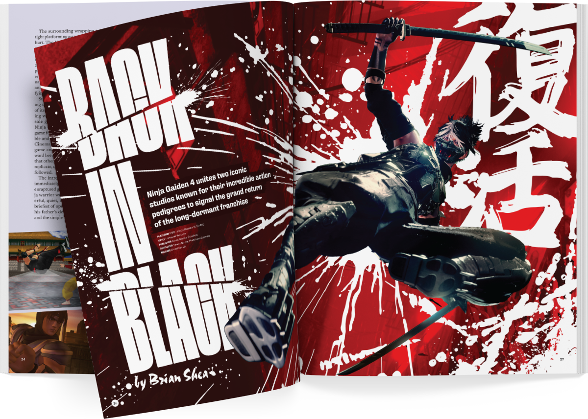 Game Informer Issue 371 - Ninja Gaiden 4 spread preview