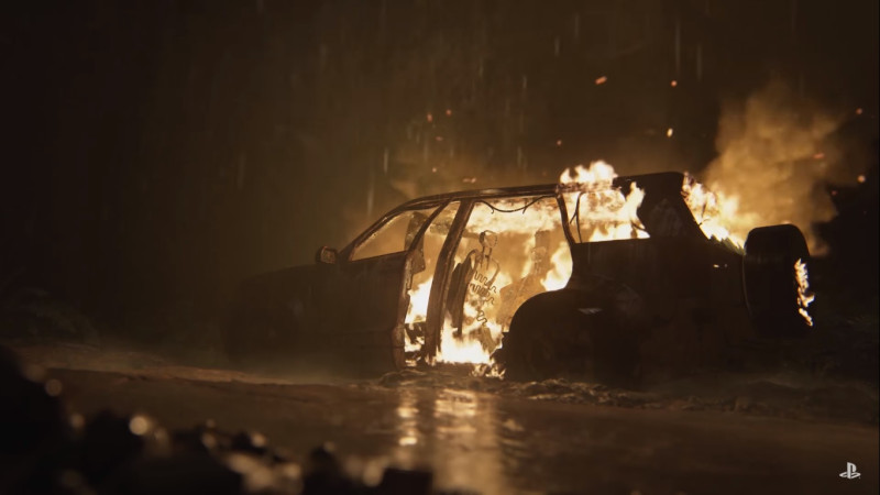 The Last Of Us Part II Burning Car