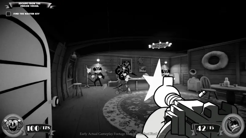 mouse fumi games 1930s vintage cartoon noir first person shooter FPS gameplay trailer