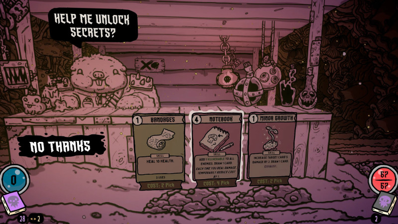 Shroom and Gloom Team Lazerbeam Devolver Digital Roguelike Deckbuilder
