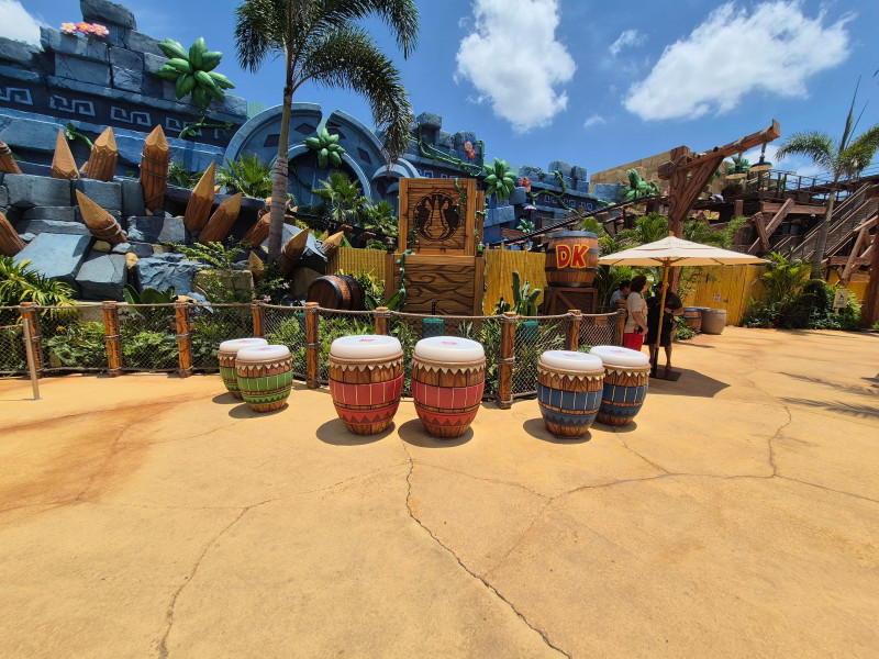 Three bongos await three players