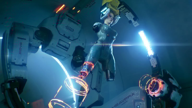 Metal Eden Reikon Games Game Informer Review Cyberpunk FPS Shooter Doom Ghostrunner