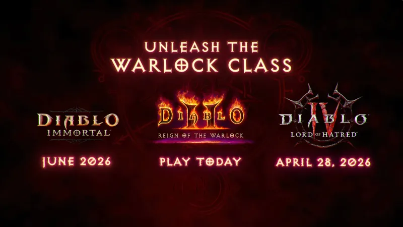 Blizzard Is Bringing The Warlock Class To Diablo IV: Lord Of Hatred, Diablo II, And Diablo Immortal