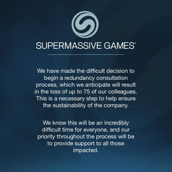Until Dawn and Directive 8020 Developer Supermassive Games Will Lay Off "Up To 75" People