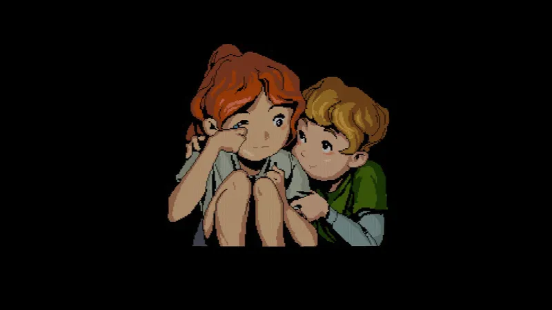 Young Jesse and Dylan as they appear in the sequence