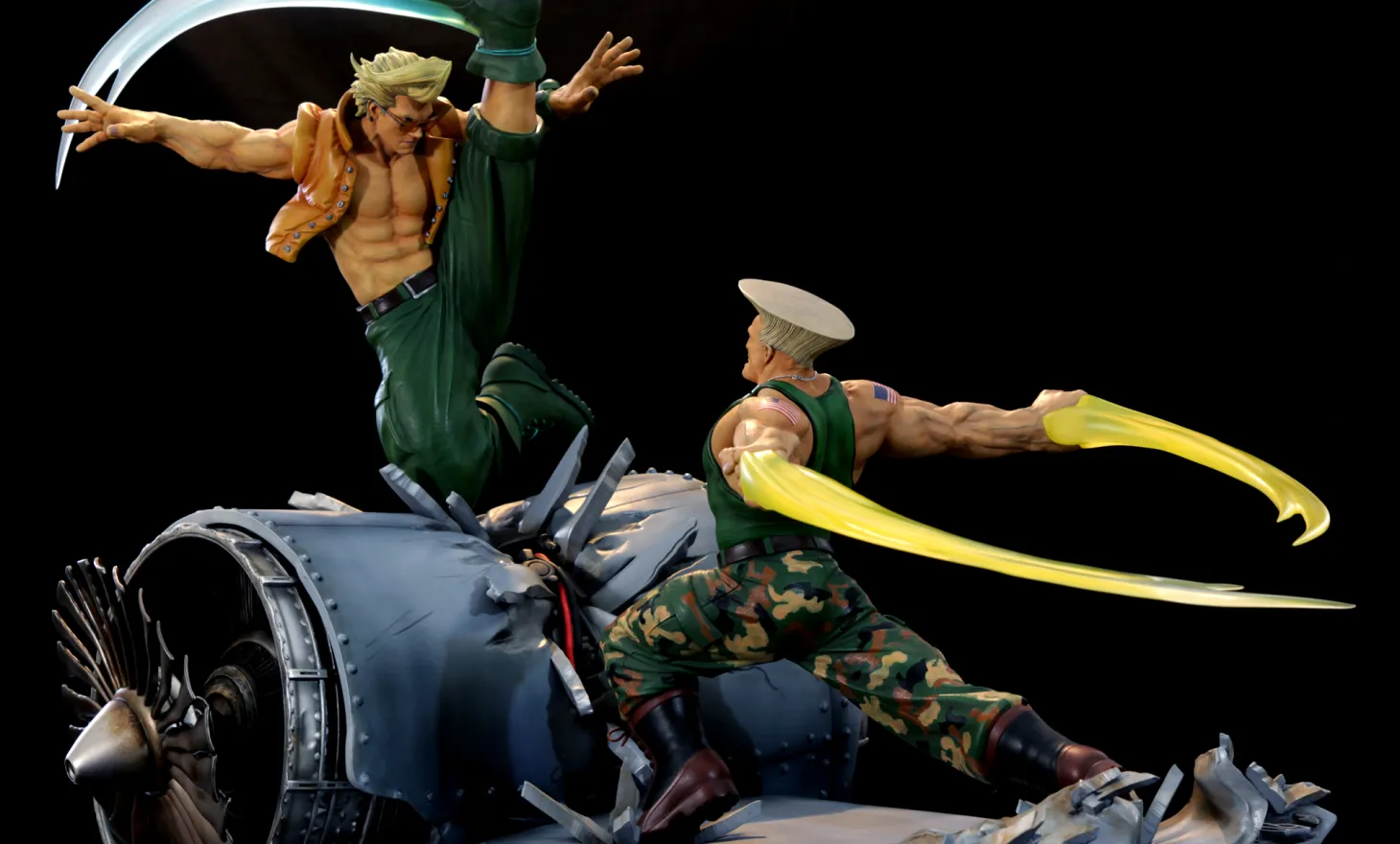 Awesome Guile Vs. Nash Street Fighter Diorama On The Way From Kinnetiquettes