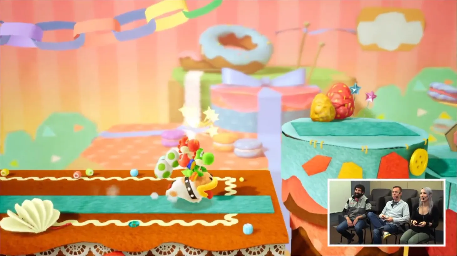 Yoshi Can Ride A Yoshi And Then Those Yoshis Can Ride Poochy In Yoshi's Crafted World