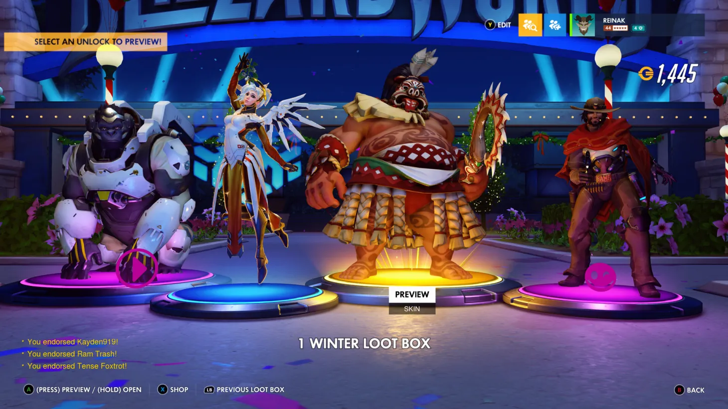 Overwatch Gives All Players Five Free Winter Loot Boxes