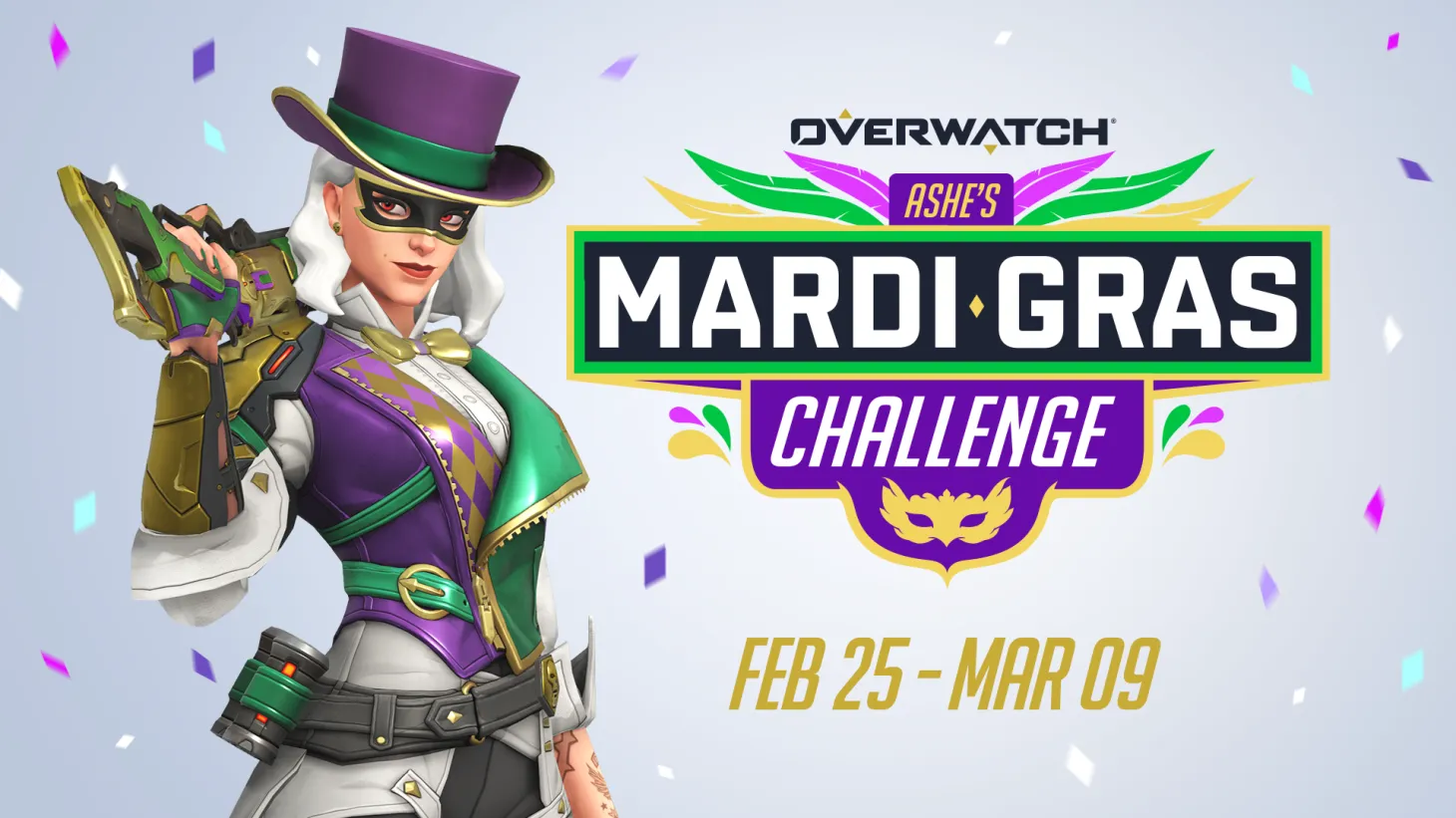 Get An Ashe Skin During Overwatch's Mardi Gras Event