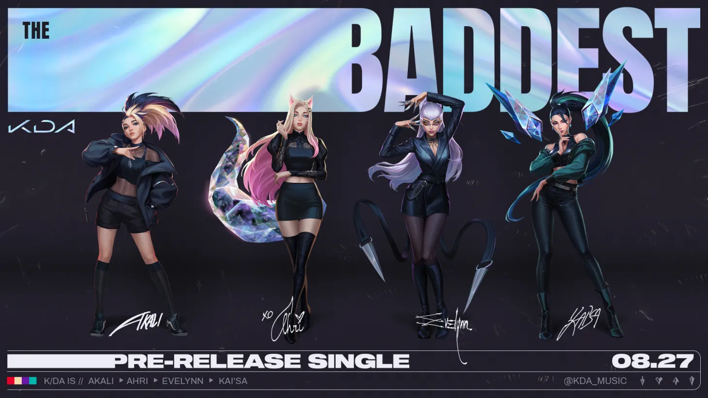 League Of Legends Super Group K/DA Announce New Track Called “The Baddest”