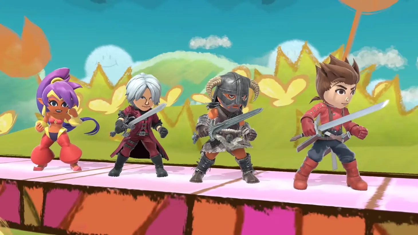 Devil May Cry's Dante Is In Super Smash Bros. Ultimate ... As A Mii Joined By Skyrim's Dovahkiin