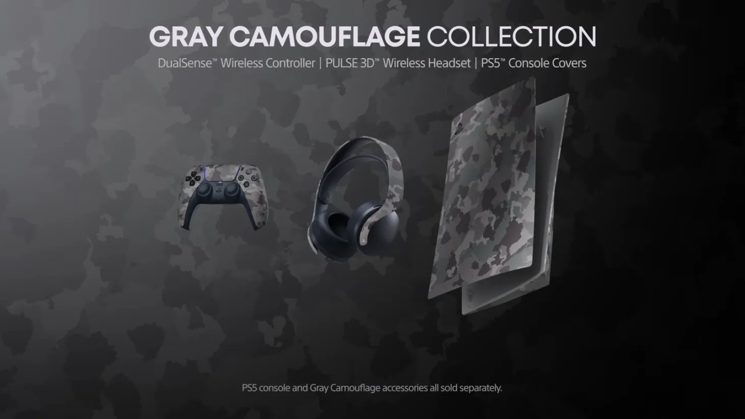 PlayStation 5 Gray Camouflage Accessories Coming This Fall