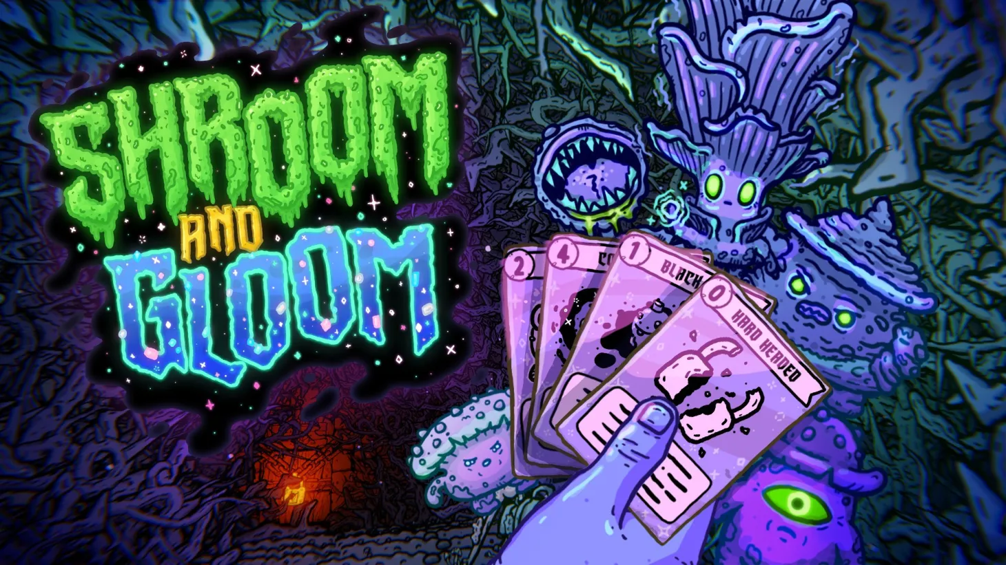 Shroom and Gloom Team Lazerbeam Devolver Digital Roguelike Deckbuilder