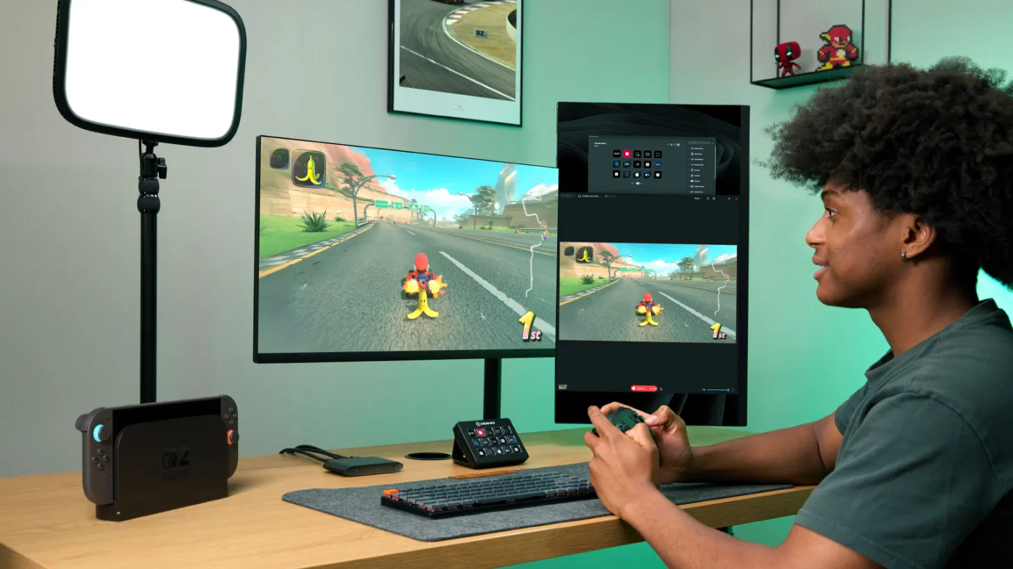 Picture of someone capturing gameplay with Elgato 4K S