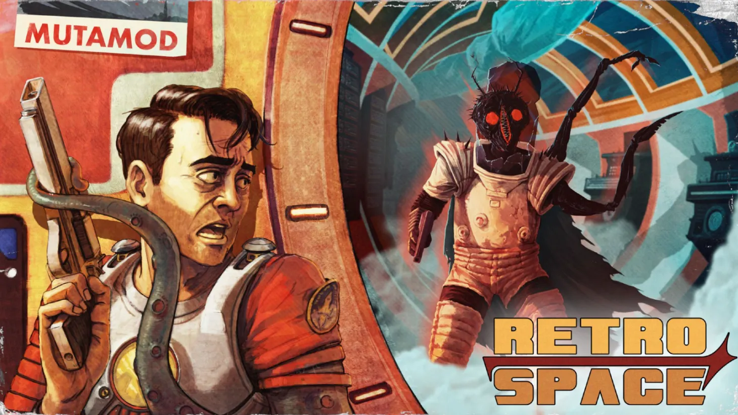 RetroSpace Immersive Sim Shooter Horror PC Game The Wild Gentlemen Kwalee System Shock Sci Fi Thief Deus Ex