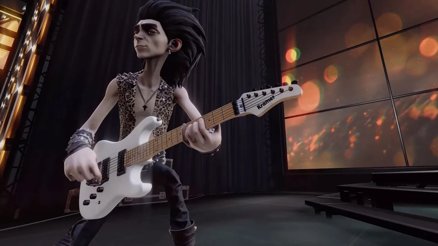 Stage Tour rhythm game trailer reveal featuring plastic guitar controller