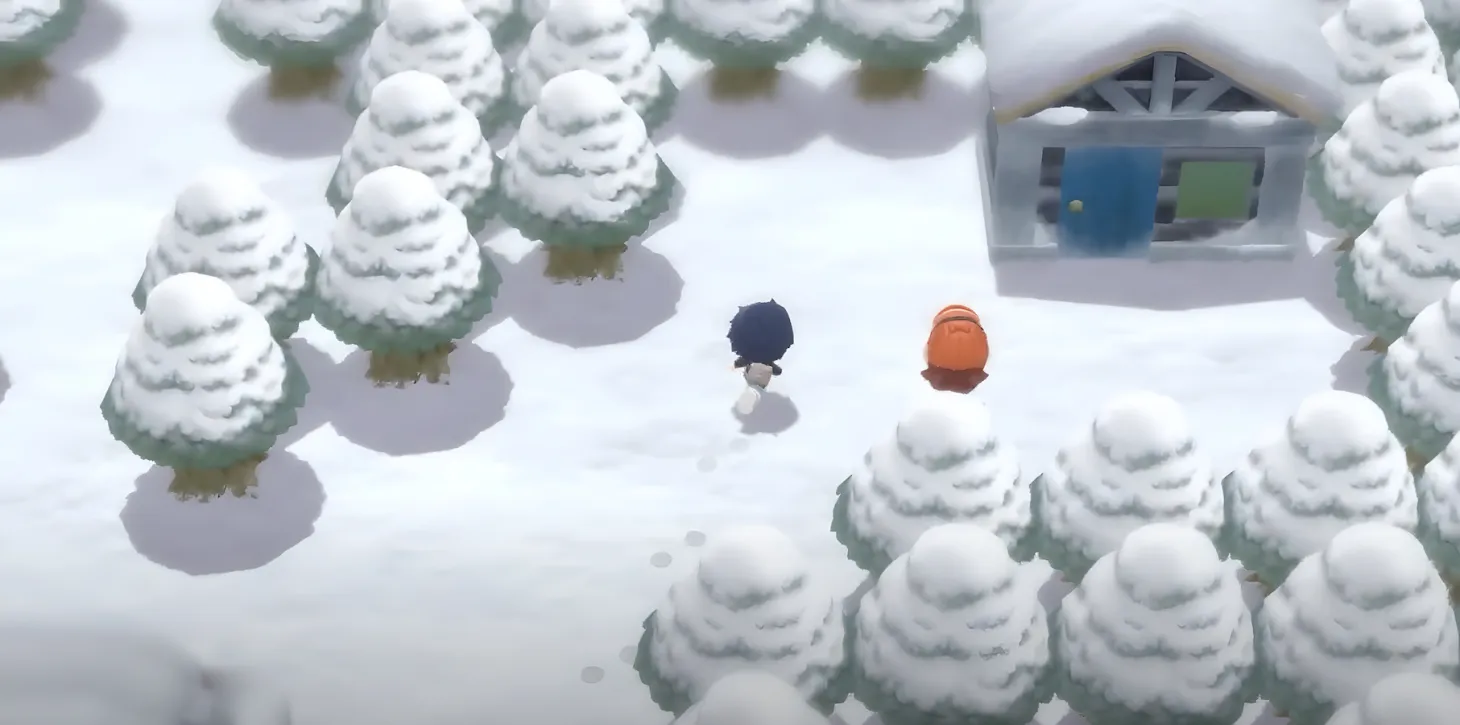 Pokémon Brilliant Diamond and Shining Pearl Snowpoint City Easter egg