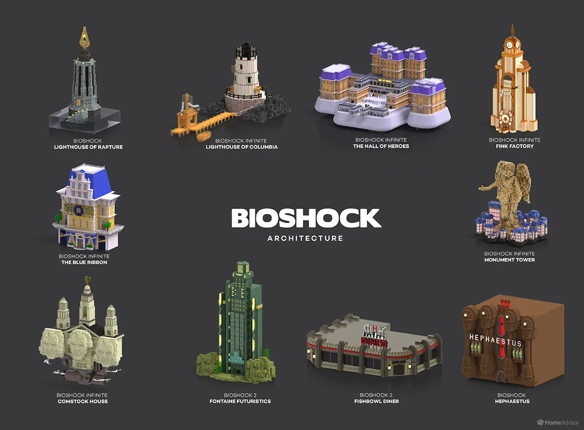 This Home-Advising Site  Commissioned Voxel-Art Renditions Of Video Game Architecture