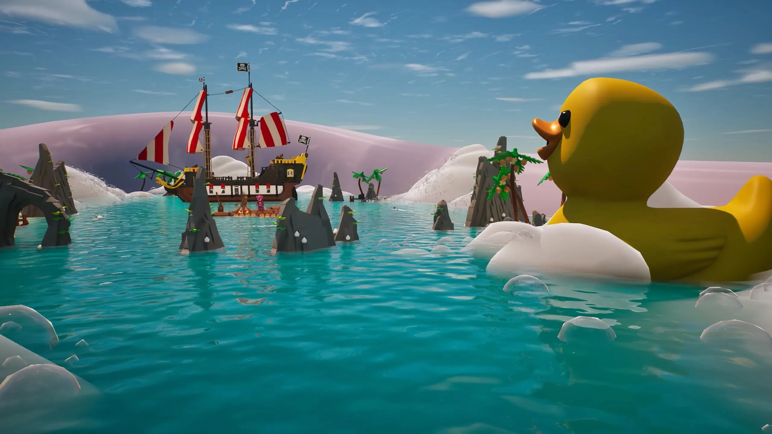 lego fortnite new islands raft survival obby fun