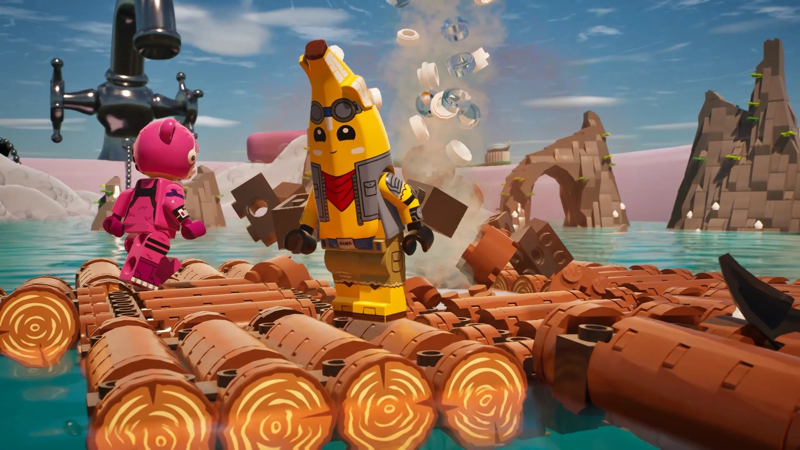 lego fortnite new islands raft survival obby fun