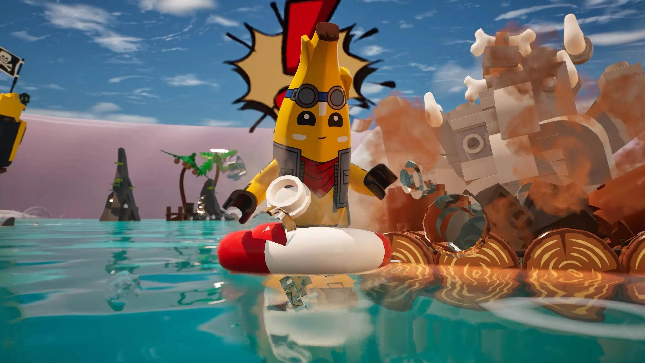 lego fortnite new islands raft survival obby fun