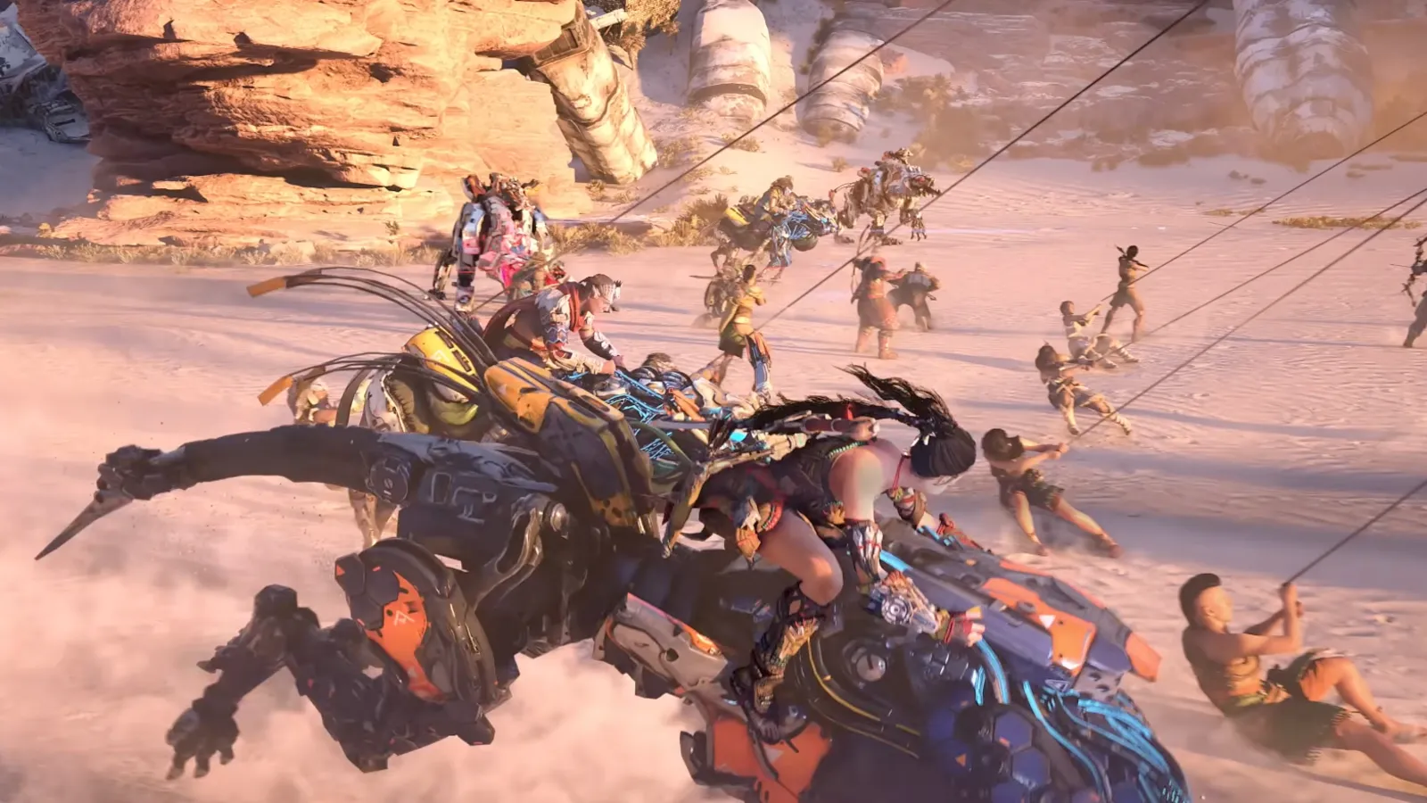 Horizon Steel Frontiers MMORPG Hunting Action NCSoft Guerrilla Games PlayStation Studios PC iOS Android Mobile