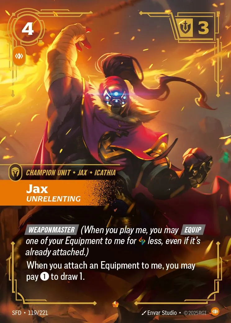 Exclusive Riftbound Spiritforged Card Reveal - Jax, Unrelenting