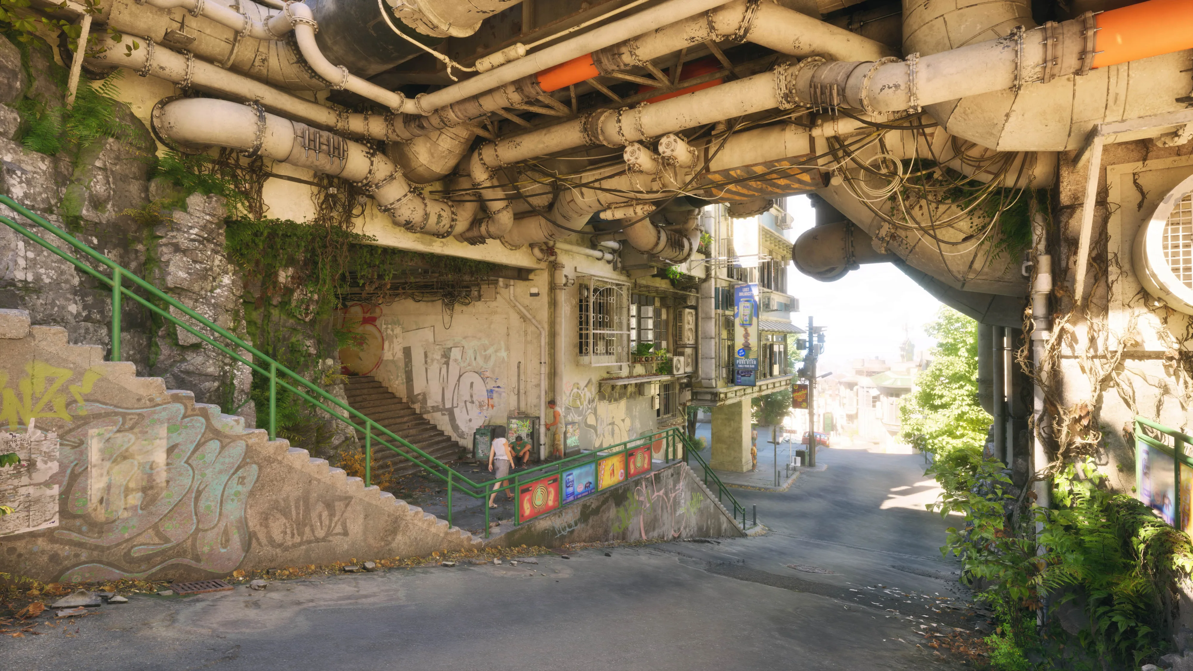 No Law Neon Giant The Ascent Developer First-Person Melee Shooter Cyberpunk RPG