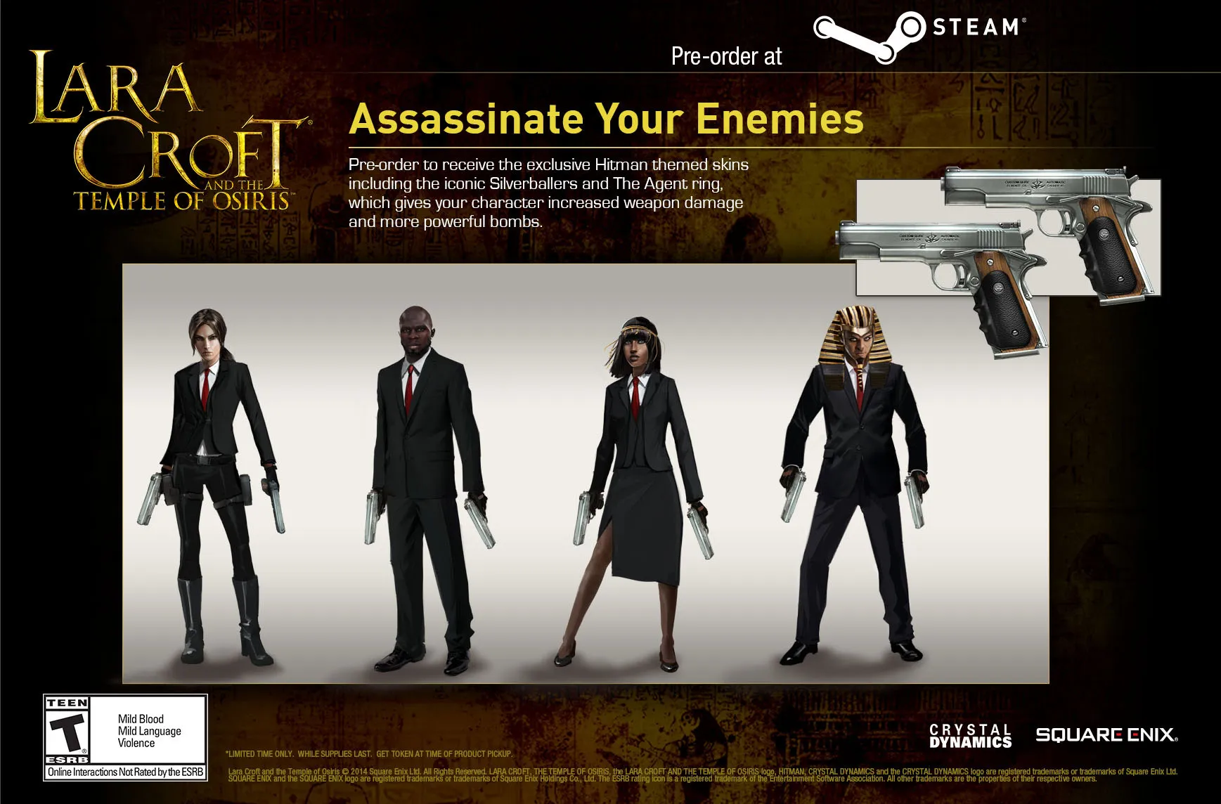 Lara Croft And Crew Get Preorder Costumes Inspired By Deus Ex, Hitman