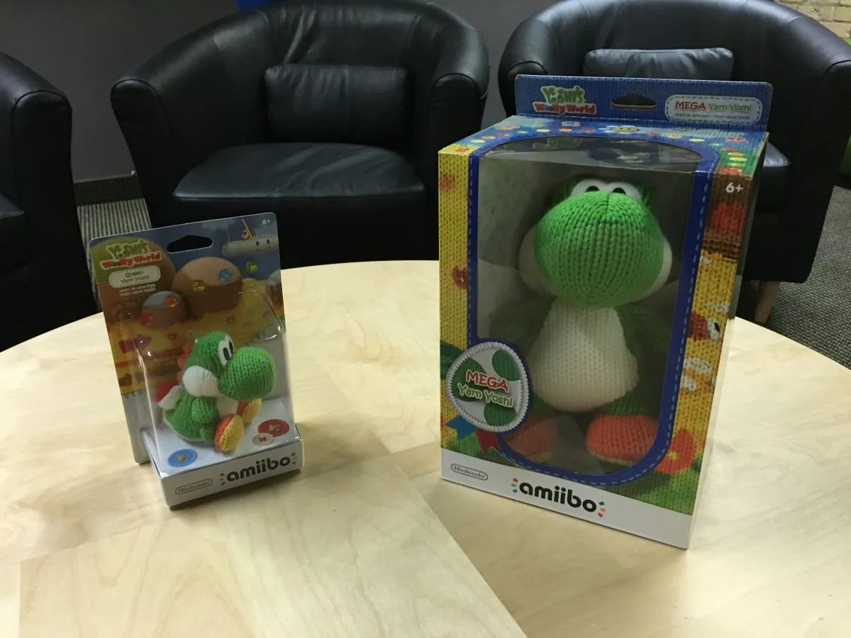 We Put The Mega Yarn Yoshi Amiibo Side-By-Side With The Other Yoshi Amiibos