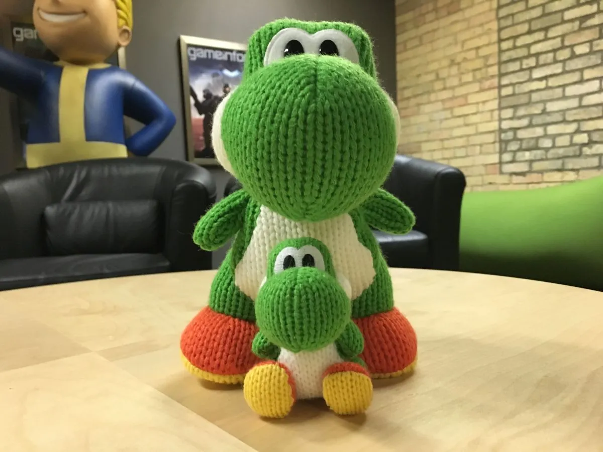 We Put The Mega Yarn Yoshi Amiibo Side-By-Side With The Other Yoshi Amiibos
